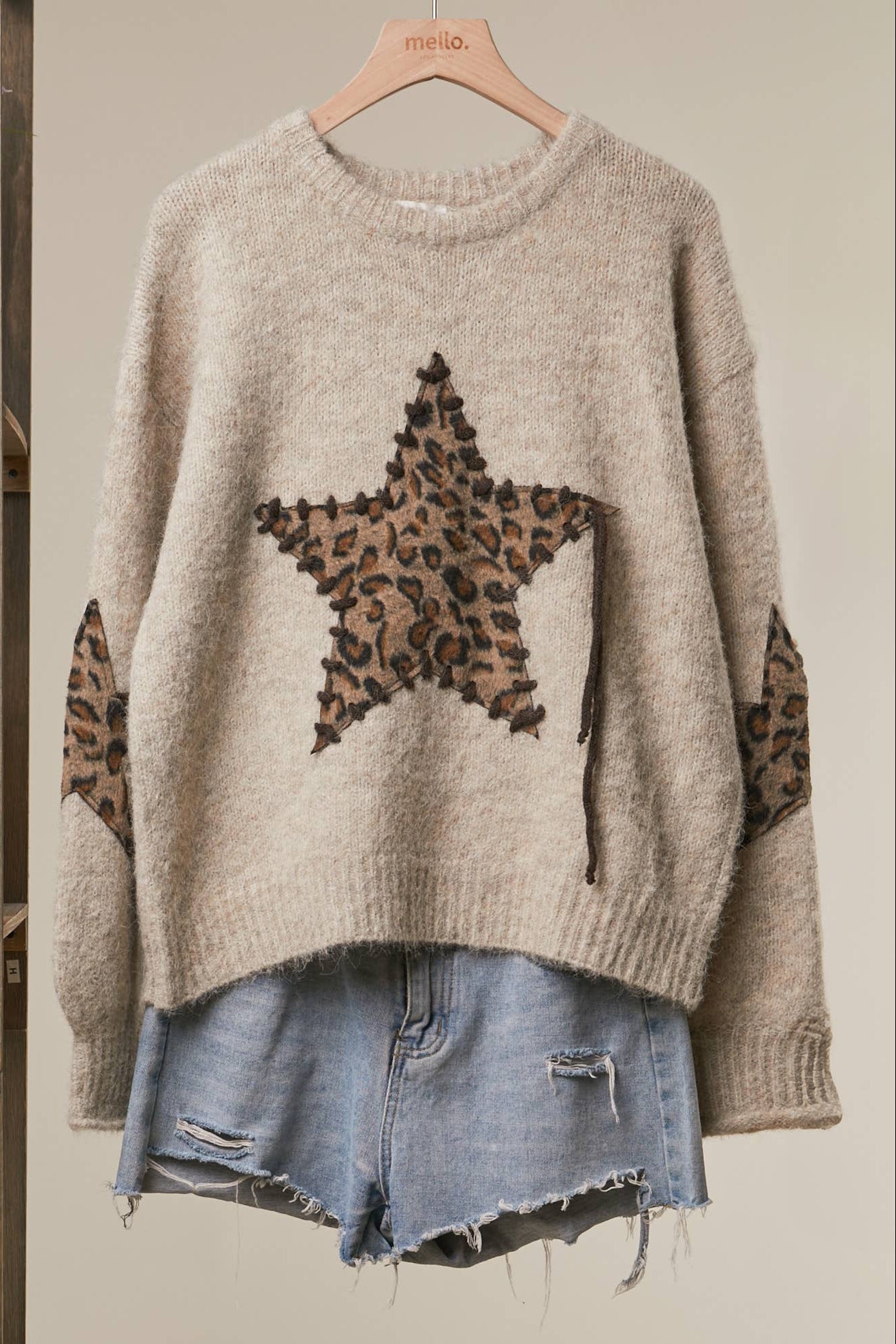 Wild at Heart Leopard Star Knit Sweater