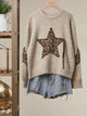 Wild at Heart Leopard Star Knit Sweater