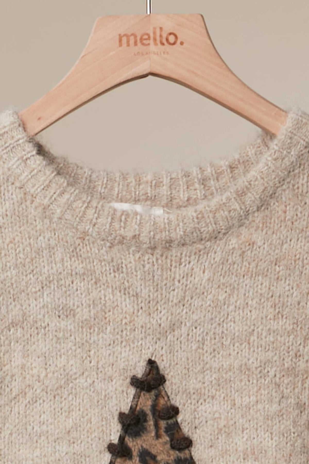 Suéter de punto con estampado de leopardo y estrella Wild at Heart