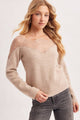 Whisper of Romance Lace Yoke Sweater
