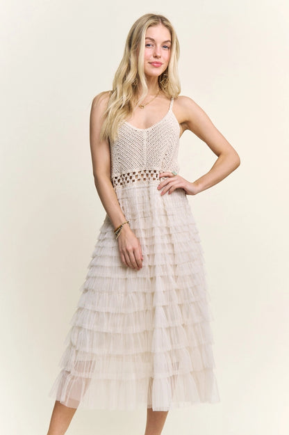 ✨ Sleeveless Crochet Midi Dress ✨ **PRE-ORDER**