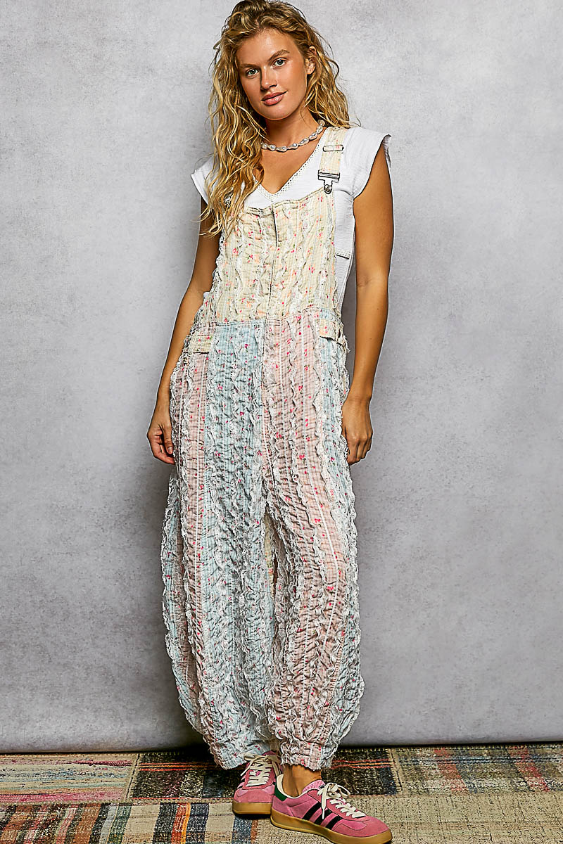 ✨ Boho Floral Front-Zip Balloon Overalls ✨