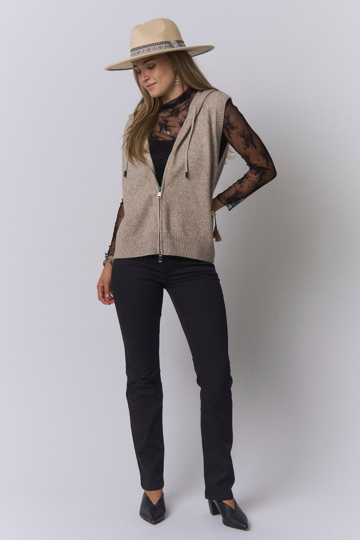 Autumn Breeze Hooded Knit Vest