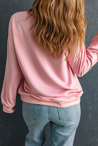 Pink Merry Christmas Pullover Sweatshirt