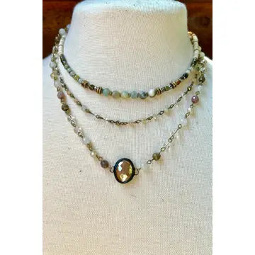 Justina Necklace-African Turquoise by Dylan Designs
