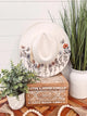 Floral Print Hat -Ivory