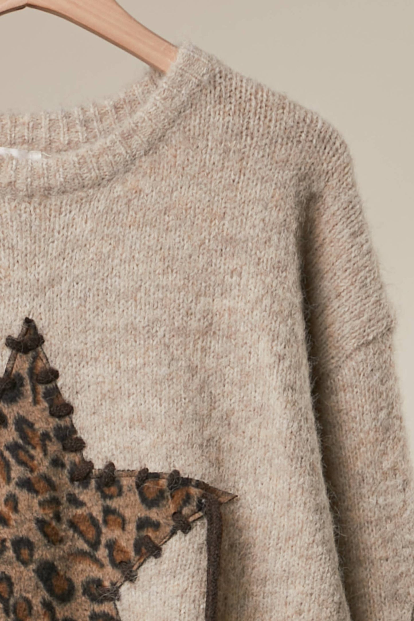 Wild at Heart Leopard Star Knit Sweater