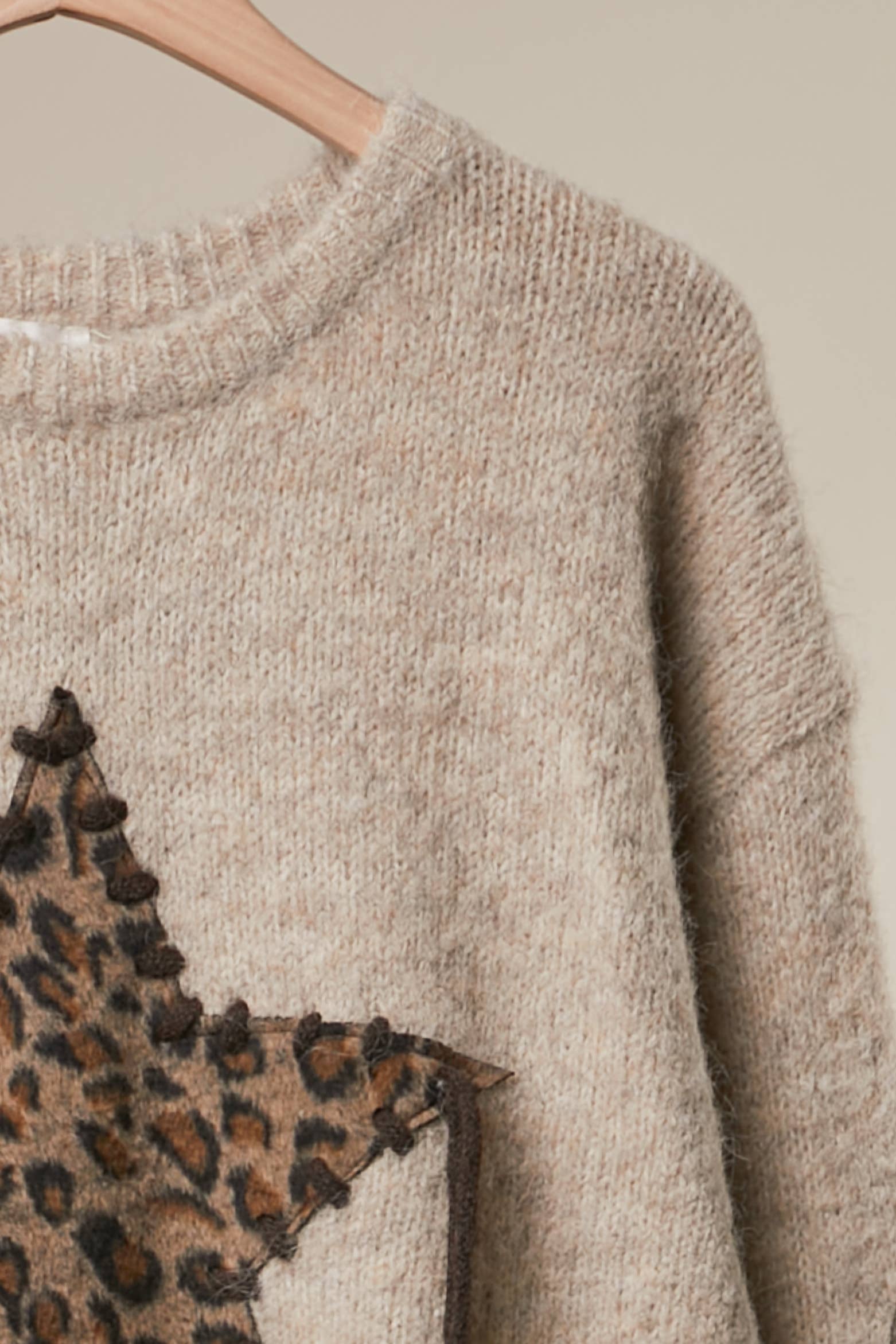 Wild at Heart Leopard Star Knit Sweater
