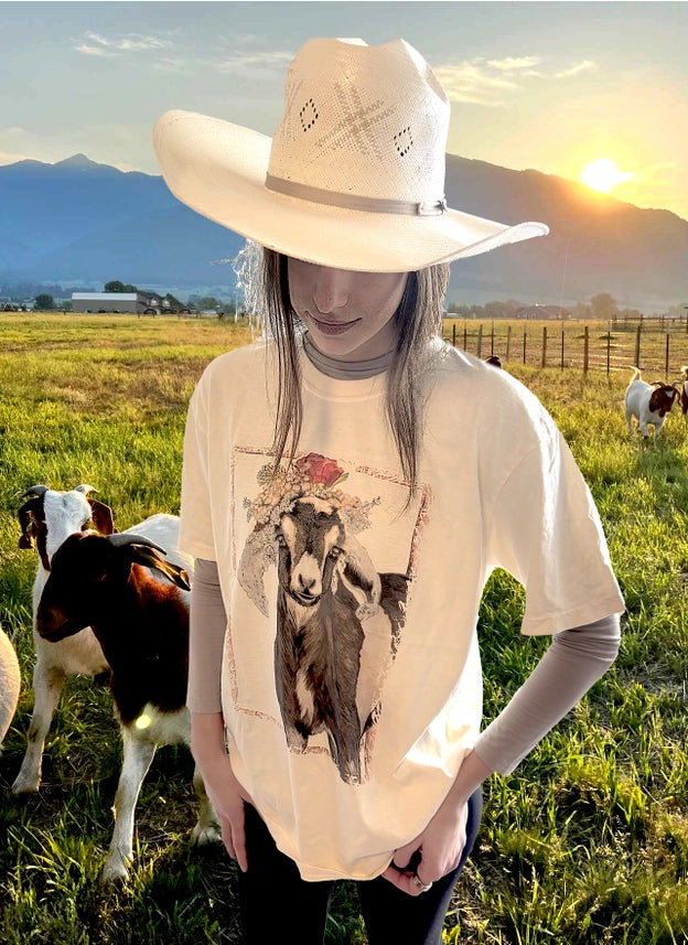 Rosie Goat Graphic Tee by Dolly Estelle