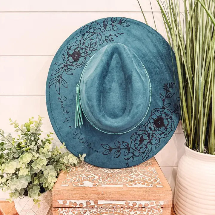 Engraved Floral Hat | Spirit of a Wildflower