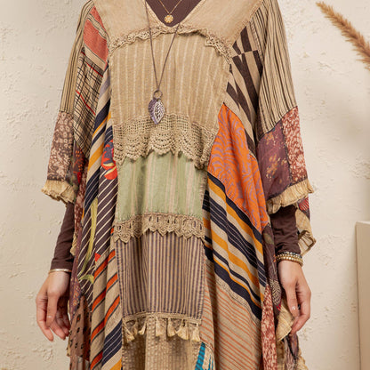 Canyon Sands Patchwork Cape Wrap
