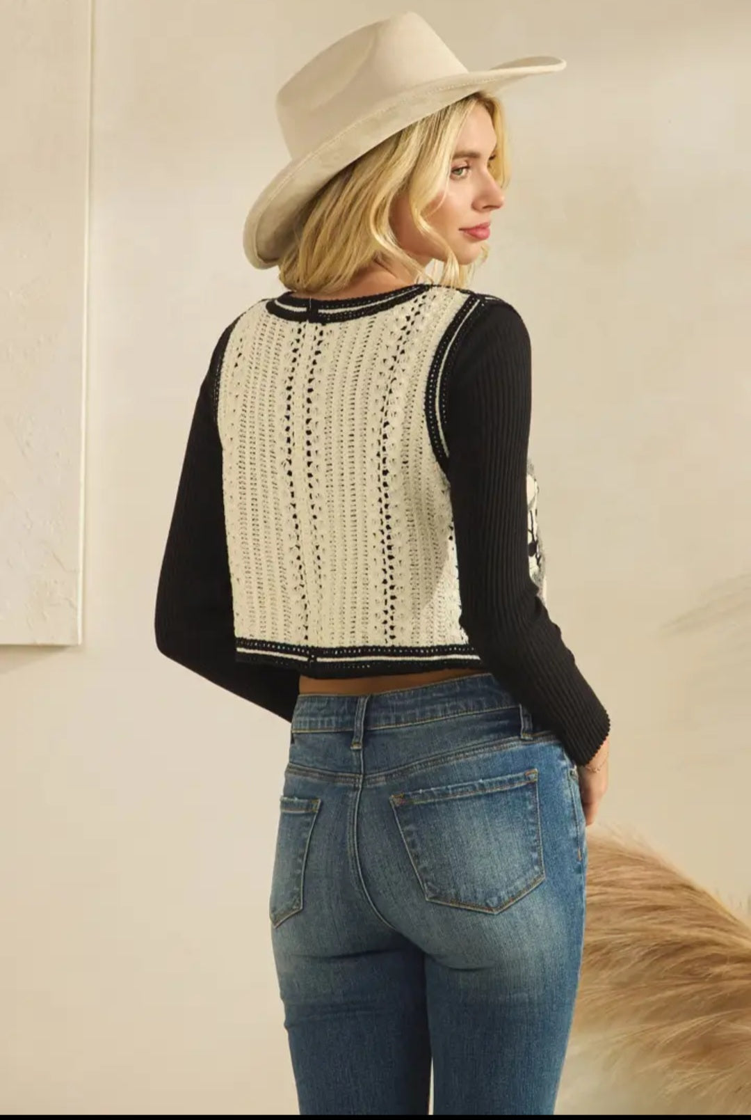 Floral Crochet Vest
