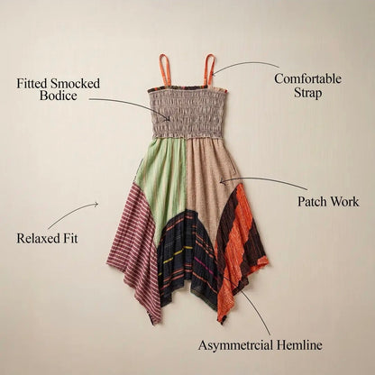 ** PRE-ORDER** Boho Patchwork Midi Dress