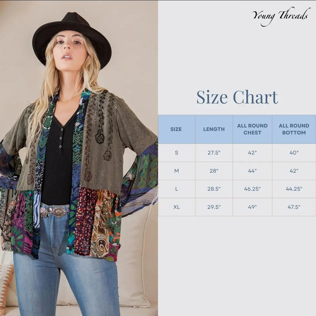 Boho Rustic Embellished Shrug