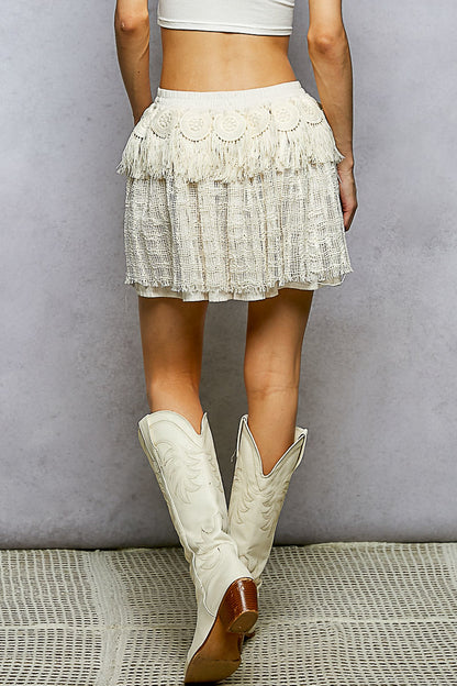 🤎 Desert Muse Fringe Skirt 🤎