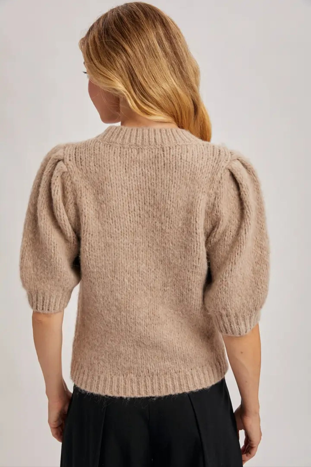 Puff Sleeve Knit Sweater