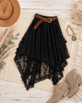 Lace Tiered Midi Skirt