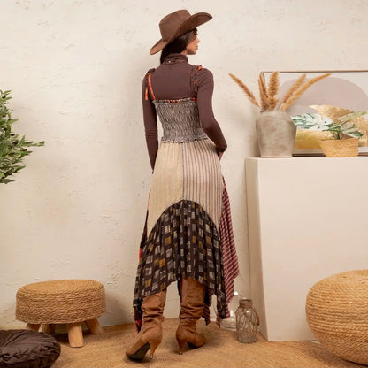 ** PRE-ORDER** Boho Patchwork Midi Dress