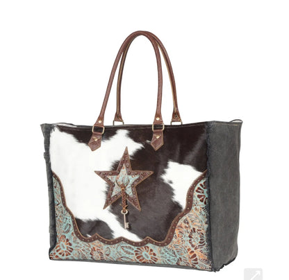 Star Western Cowhide Travel, Overnight Myra Weekender Bag