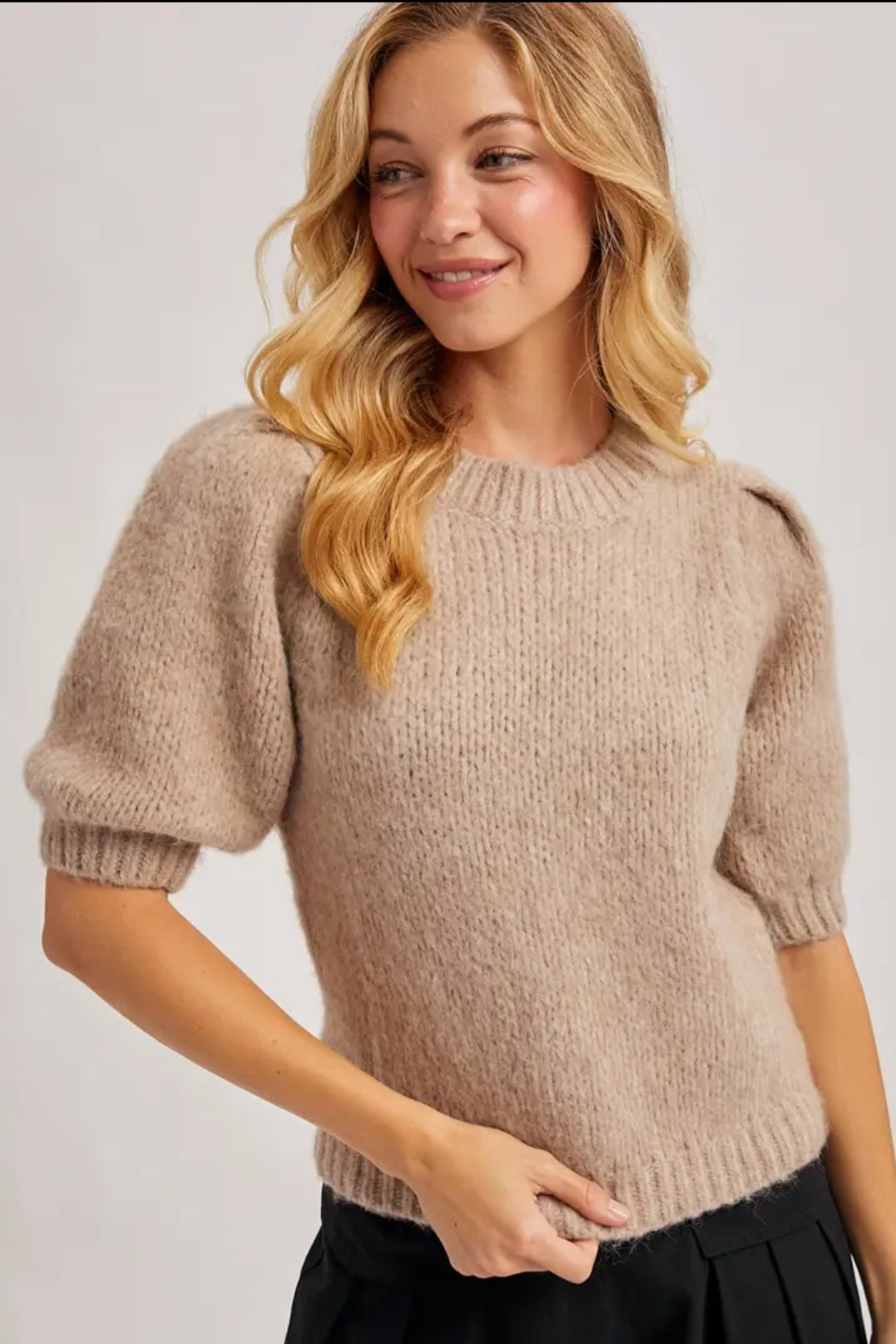 Puff Sleeve Knit Sweater