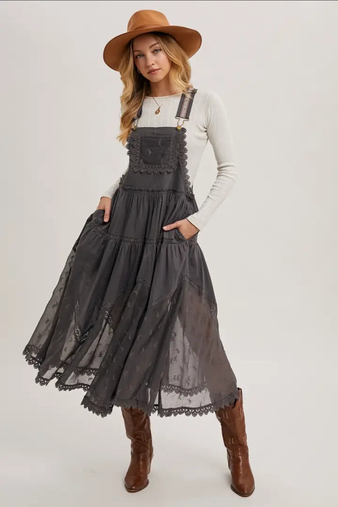 Tulle Bib Maxi Dress
