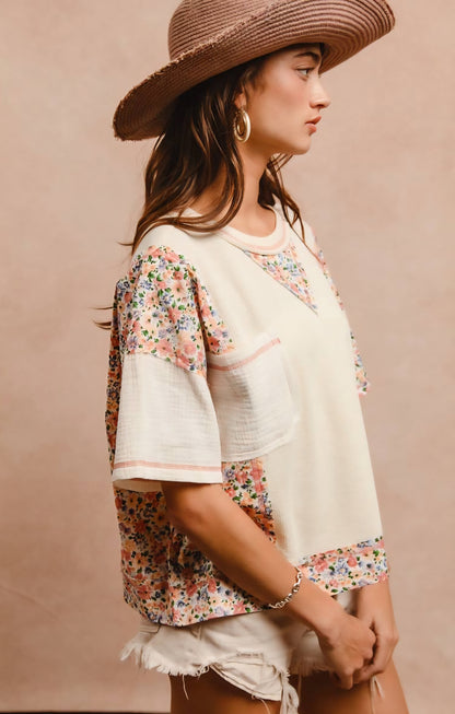Floral Mix Top 🌸