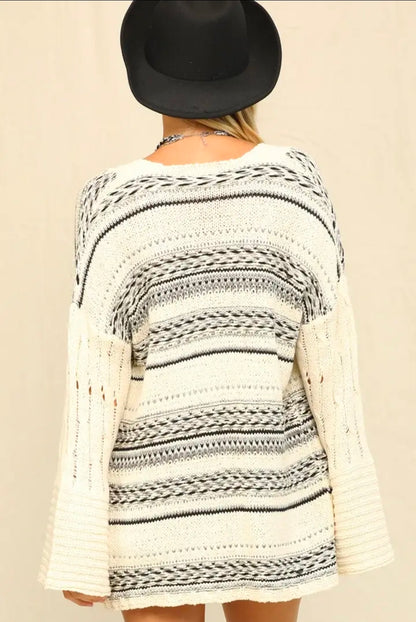 Drop Shoulder Open Front Cardigan