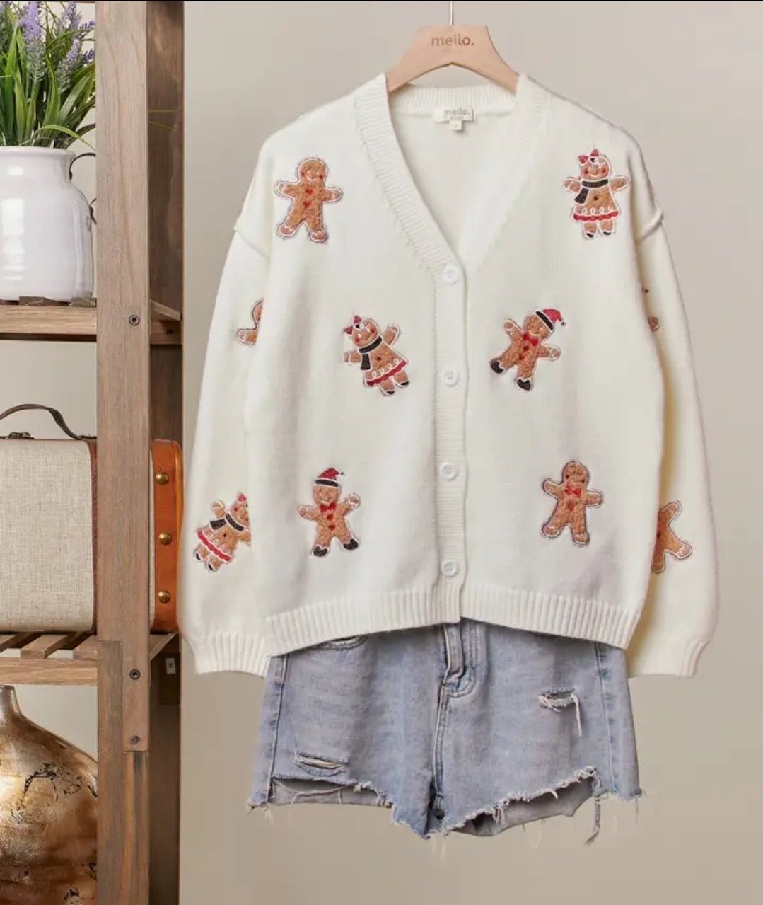 Gingerbread Patch Cardigan