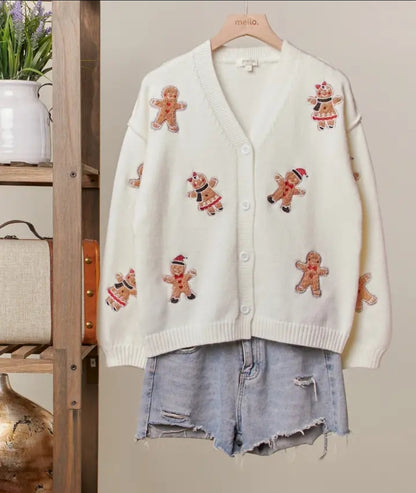 Gingerbread Patch Cardigan