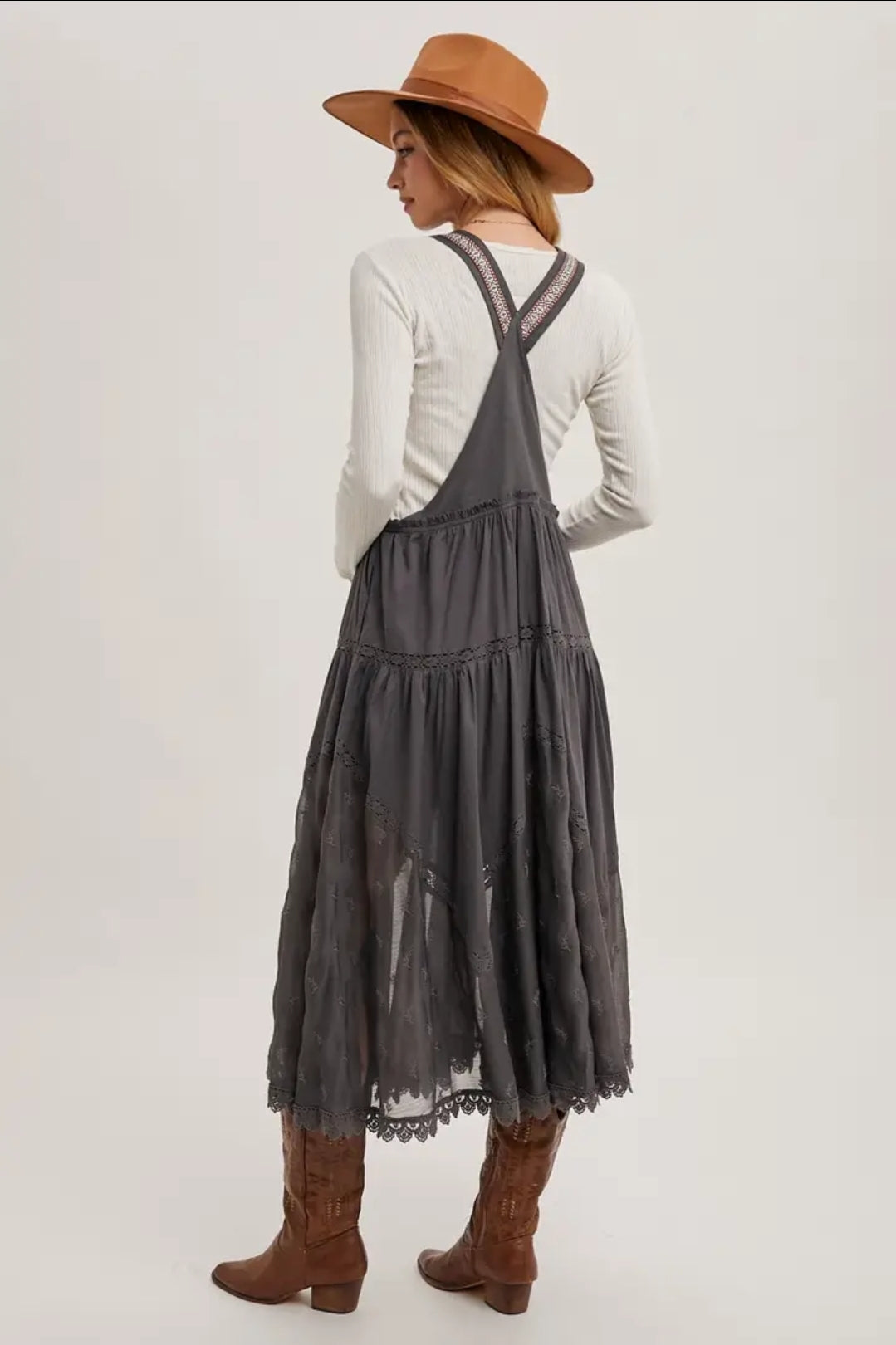 Tulle Bib Maxi Dress