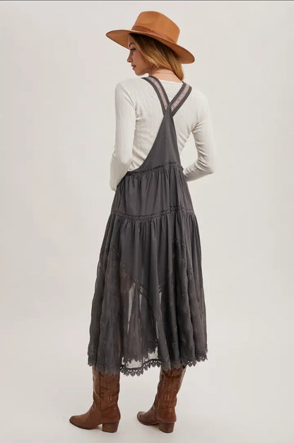 Tulle Bib Maxi Dress