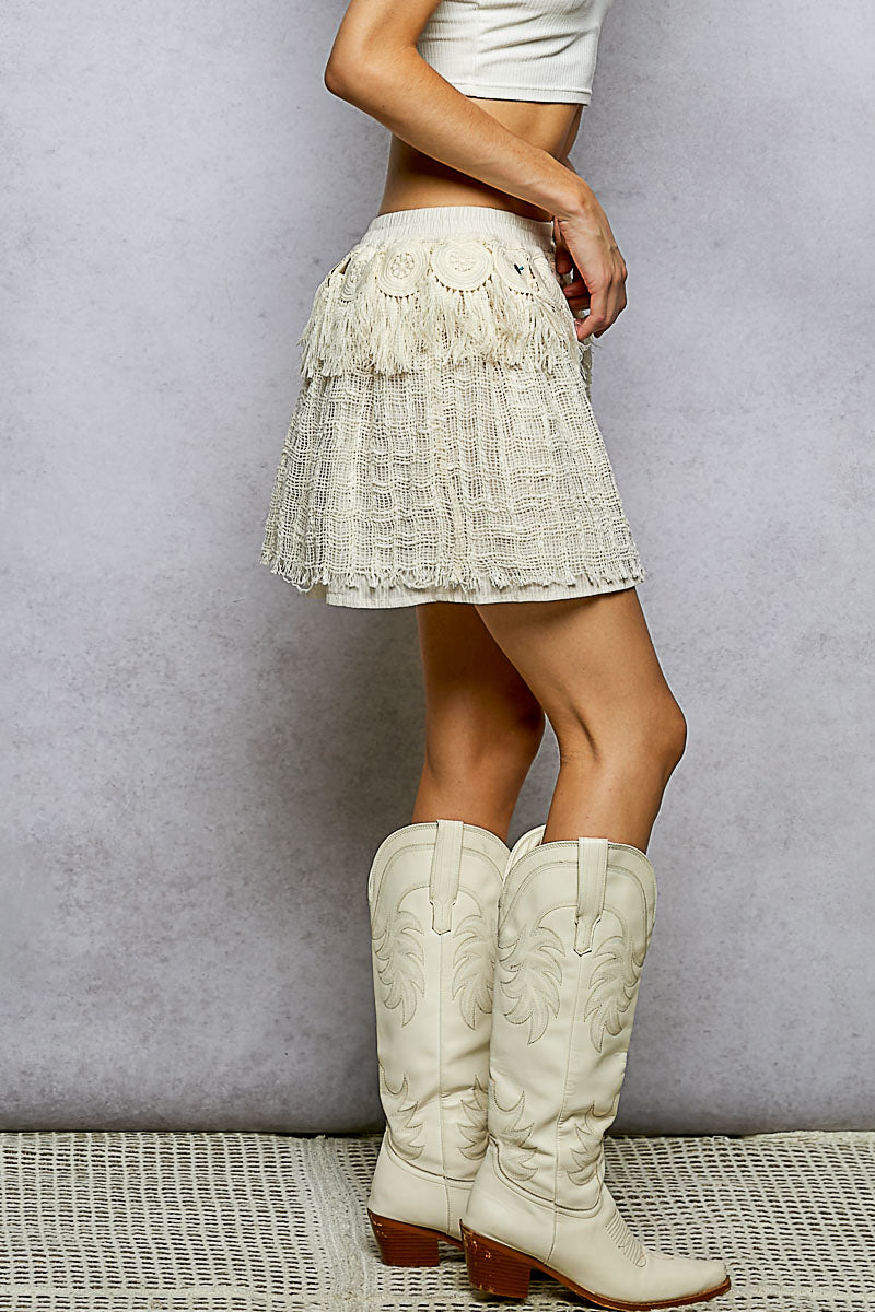 🤎 Desert Muse Fringe Skirt 🤎