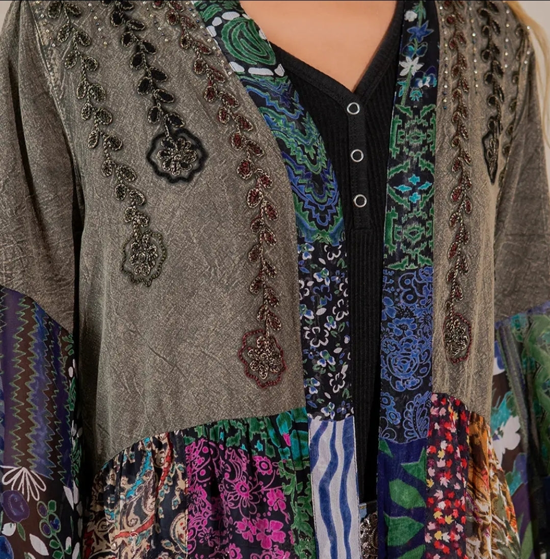 Boho Rustic Embellished Shrug