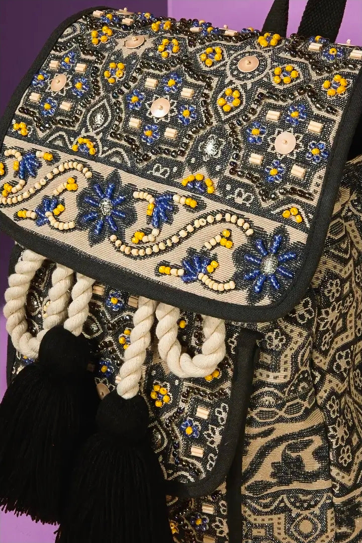 🌙Moon Flower Boho Backpack 🎒