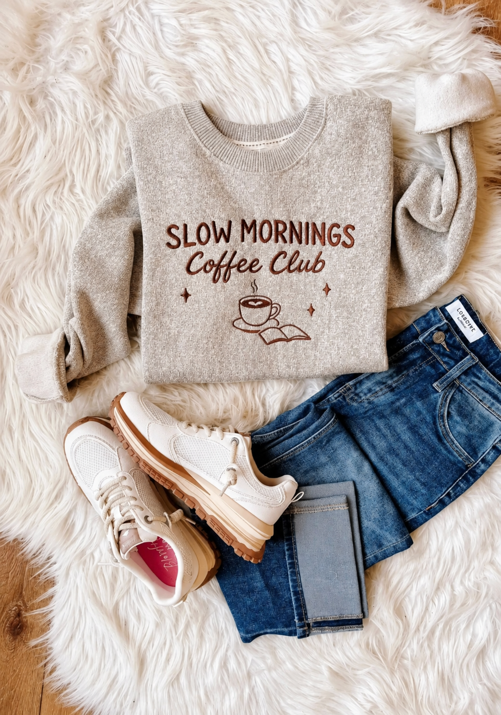 Slow Morning Coffee Club Crewneck ☕🤎
