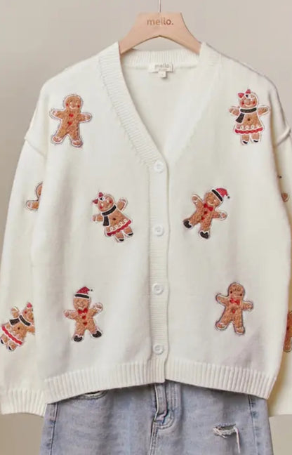 Gingerbread Patch Cardigan